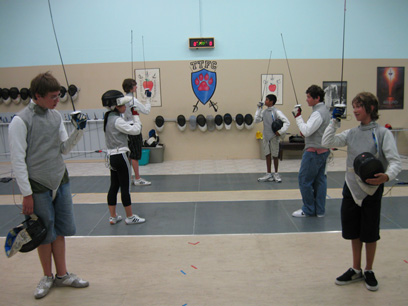 Birthday fencing face off